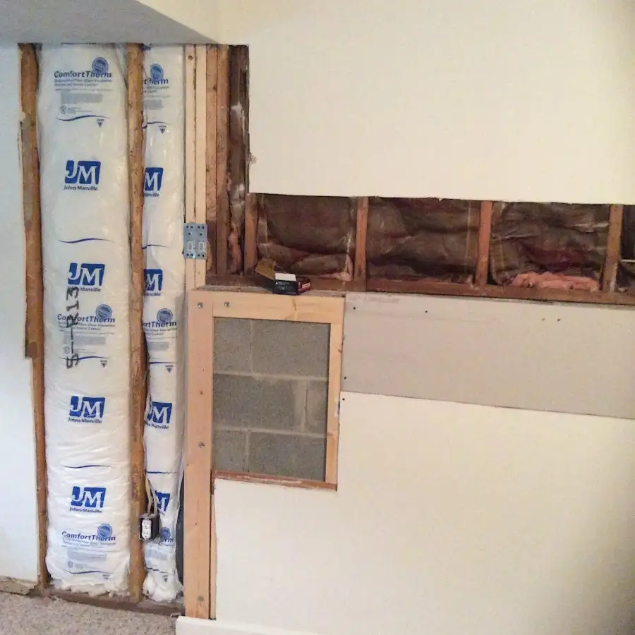 Wall insulation replacement during Basement Flood Cleanup in Sunnyvale